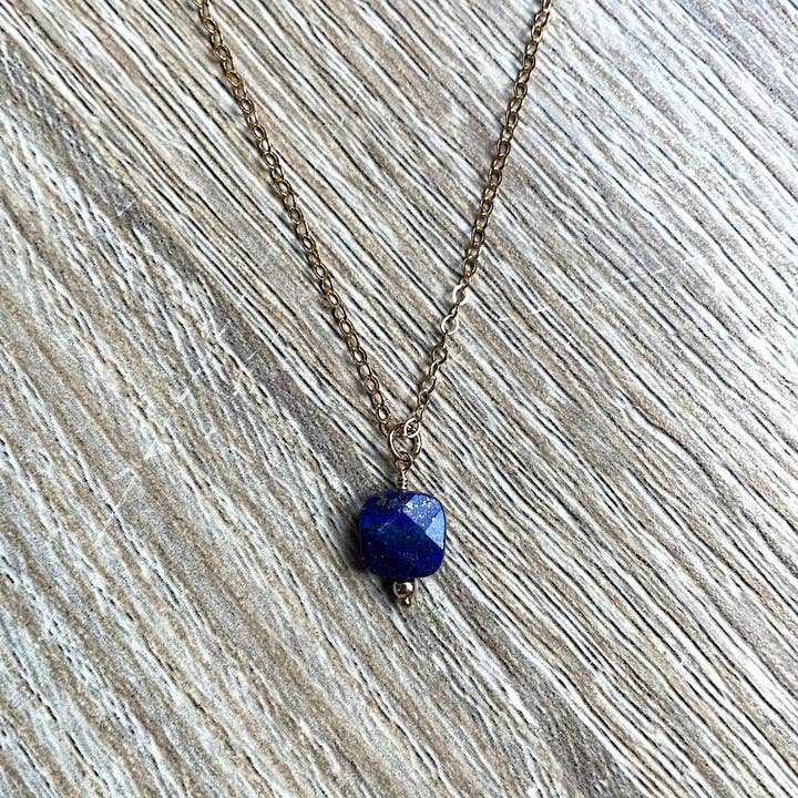 Carrie Square Lapis Lazuli Fine Necklace for wholesale by YSIE