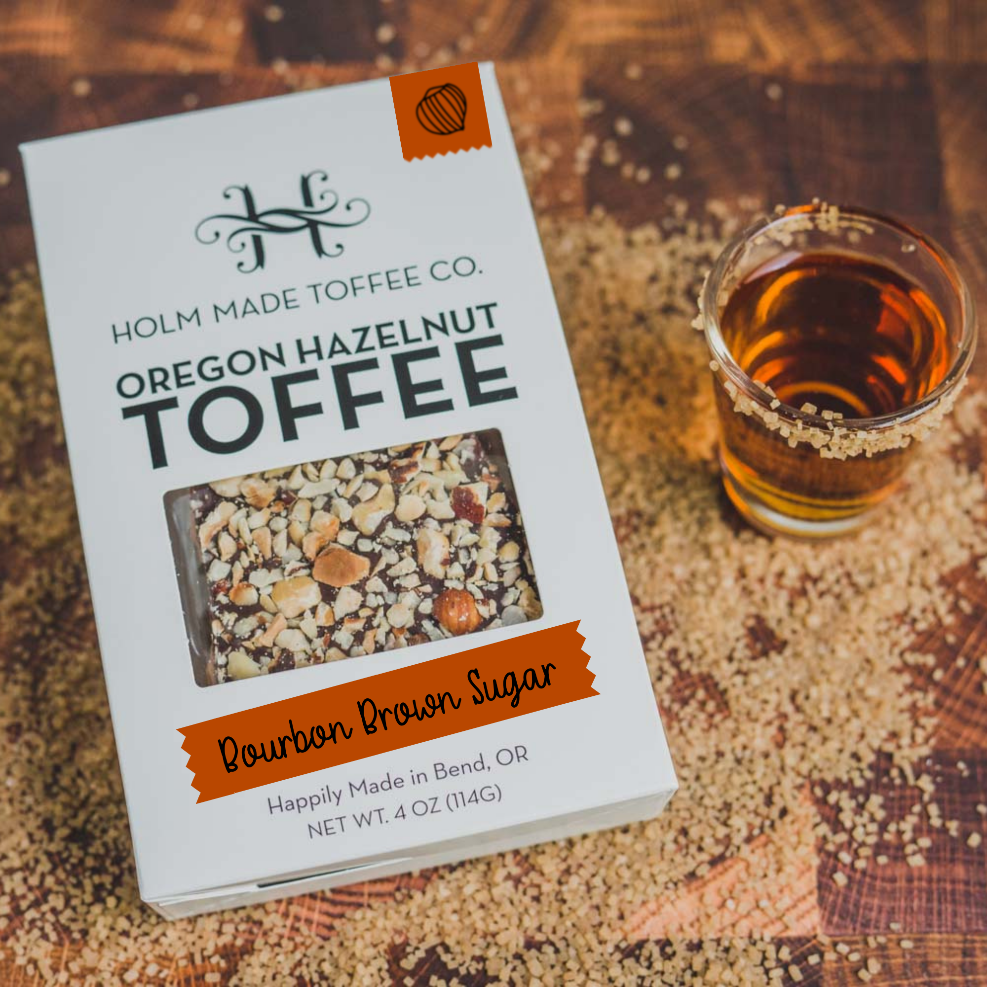 Holm Made Toffee Co. - Wholesale Toffee - ***PRE-ORDER*** Bourbon Brown Sugar - Oregon Hazelnut Toffee3