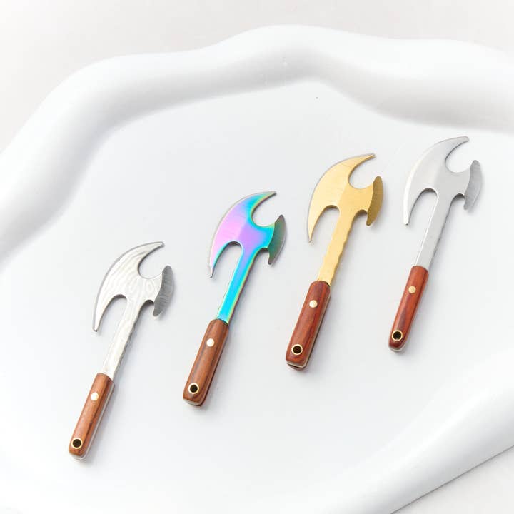 Real Sic - Wholesale Pocket Knife/Holder - Mini Double-Edged Battle Axe Keychain Knife - Utility Pocket Knife13