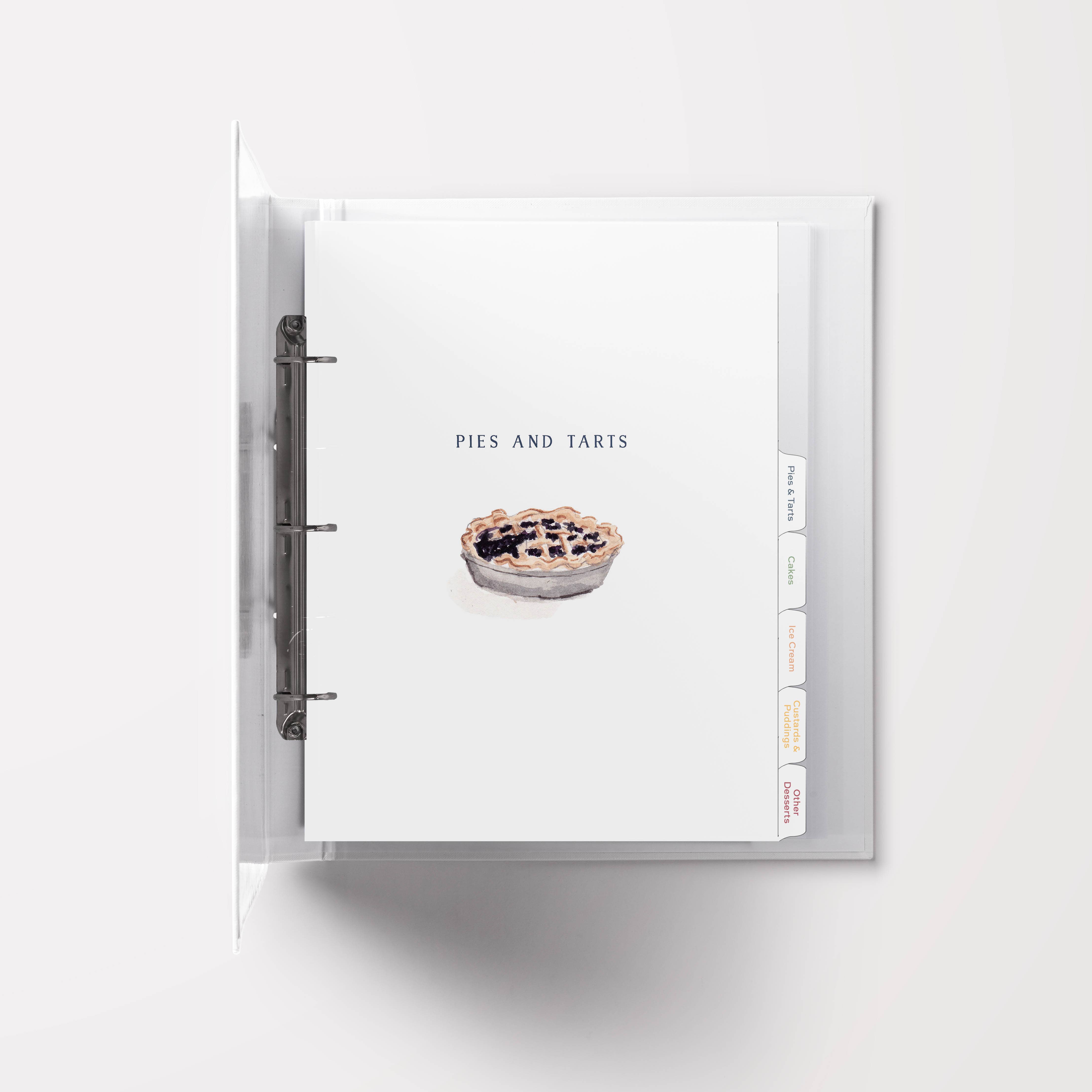The Illustrated Life – Großhandel Ordner – Dessert-Rezept-Binder-Index Tab Teiler3