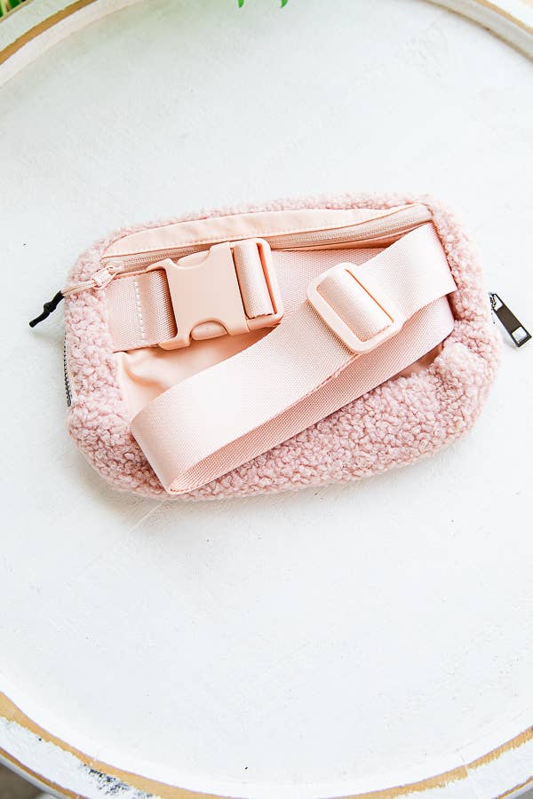 1st Allie - Wholesale Belt Bag - Women's - Sherpa Teddy Crossbody Belt Bag10