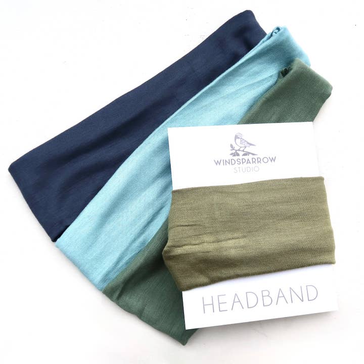 NEW Simple Headband Collection: Blues and Greens, set of 4
for wholesale by Windsparrow Studio