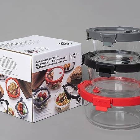 Glass Containers & Lids - Round for wholesale by Genicook Product LLC