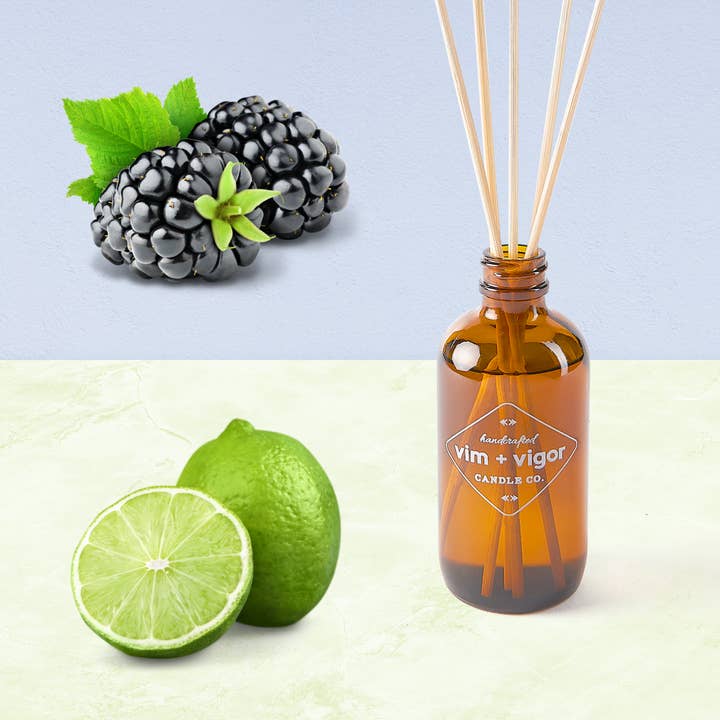 Diffuseur Blackberry + Lime Fizz Reed pour la vente par Vim + Vigor Candle Co