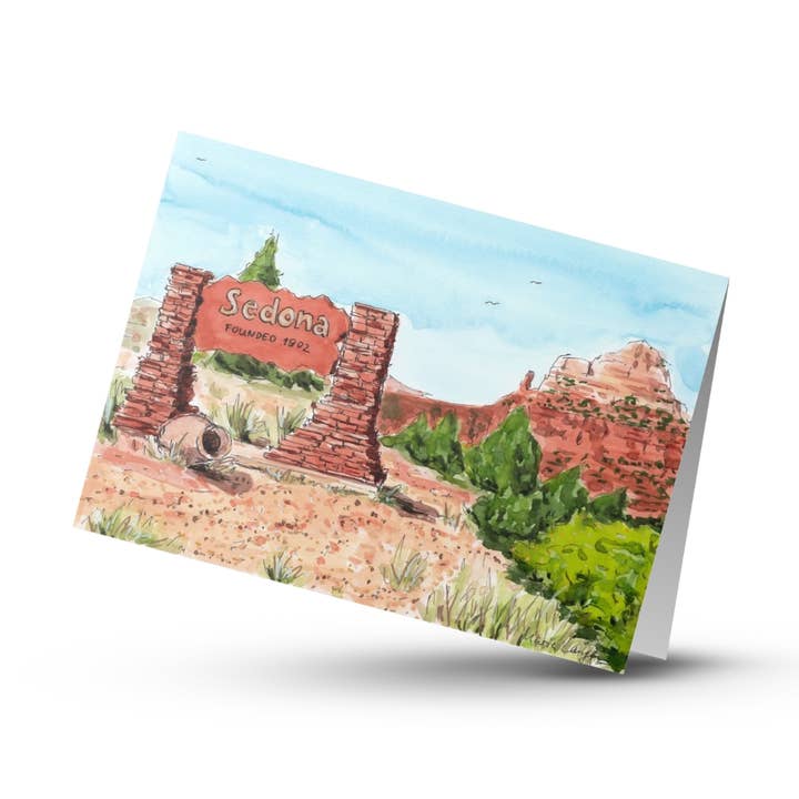 Maria Langgle - Wholesale Everyday Greeting Card - Sedona Sign Folded Greeting Card with Envelope 5x70