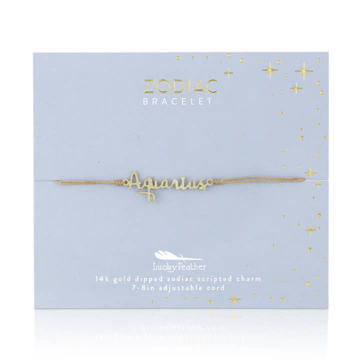 Zodiac Armband Goud - AQUARIUS - 20 januari - 18 februari voor wholesale door Lucky Feather