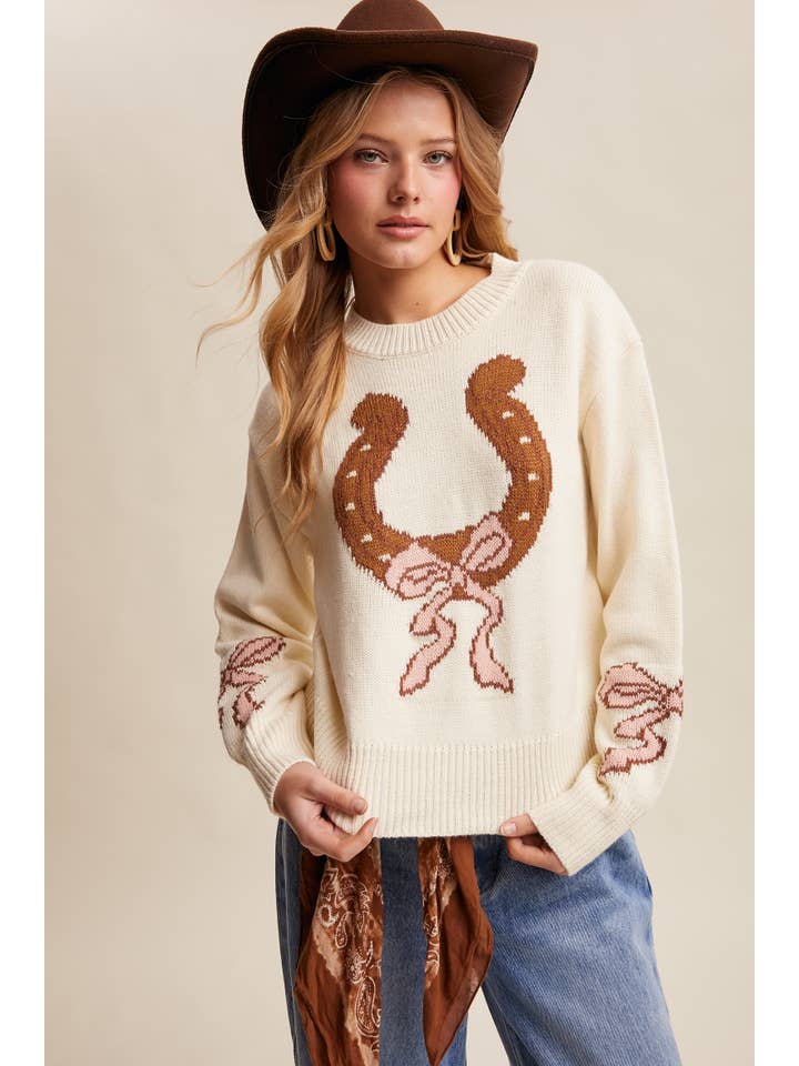 Listicle - Vente Pull en maille – femme - Pull en tricot à col en fer à cheval LSW10354