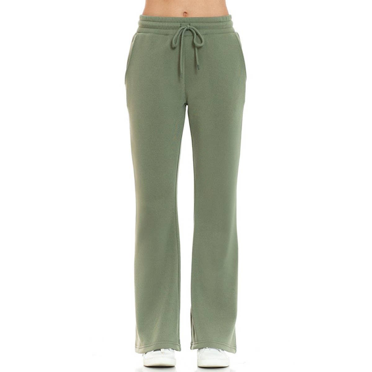 UP CLOTHING - Wholesale Athletic Sweatpants/Joggers - Women's - FLEECE BOOTCUT PANTS SIDE POCKETS AND DRAWSTRING3