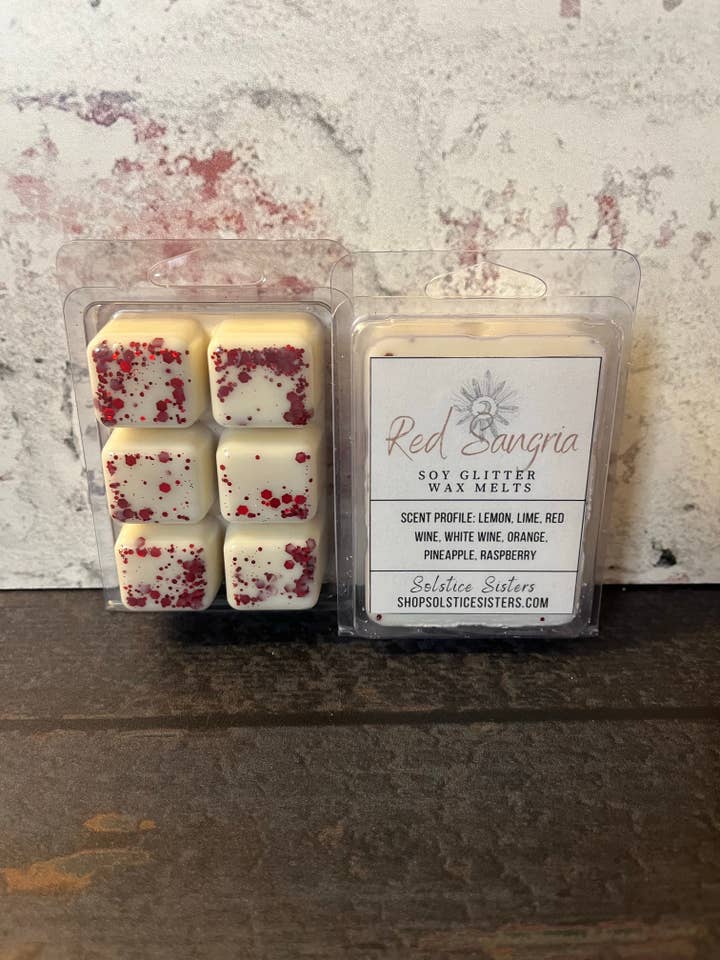 Red Sangria Wax Melts for wholesale by Solstice Sisters