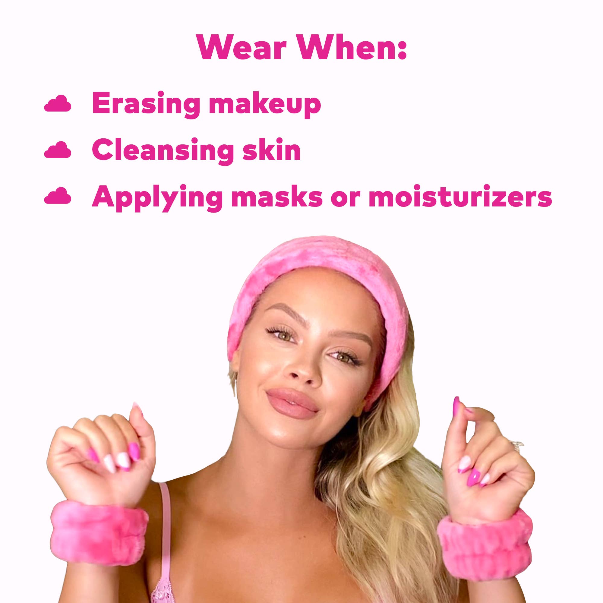 The Original MakeUp Eraser - Vendita all'ingrosso Fasce da spa - Set Regalo Spa Drip Eraser | Rosa4