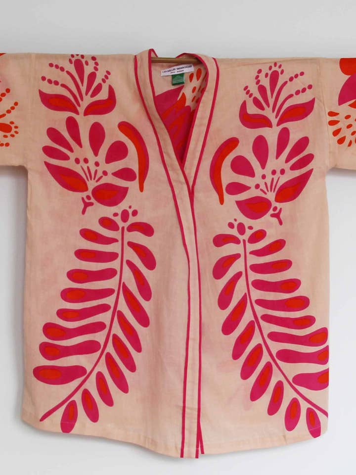 Fuchsia Blossom Kimono for engroshandel hos Les Belles Vagabondes