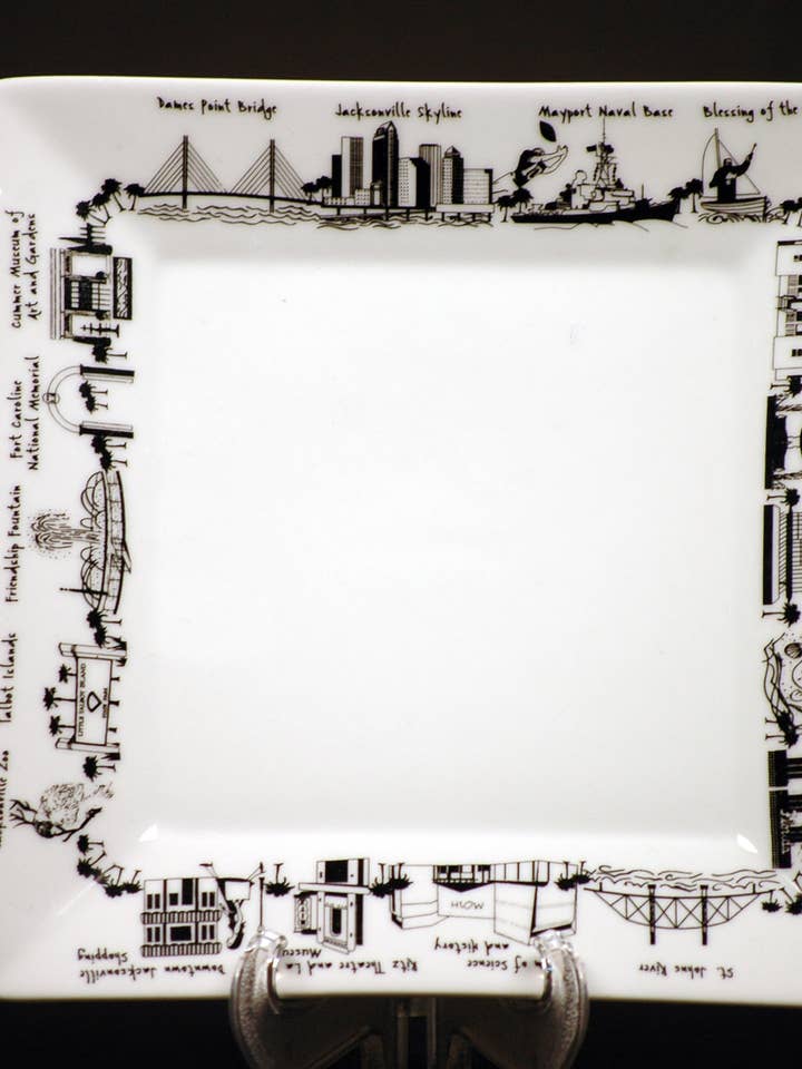 Jacksonville Small Square Plate for wholesale by The Dish