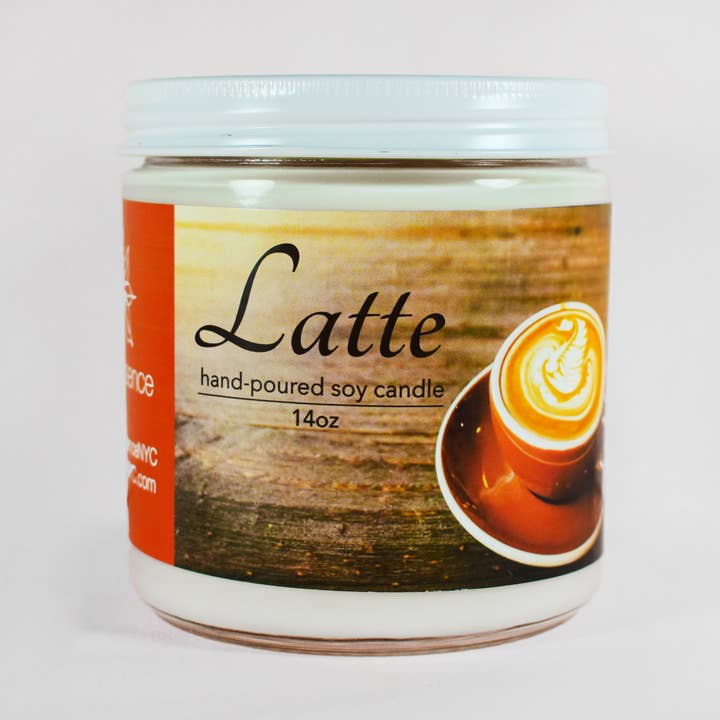 Latte Candle for wholesale by Lilly's Kitchen NYC