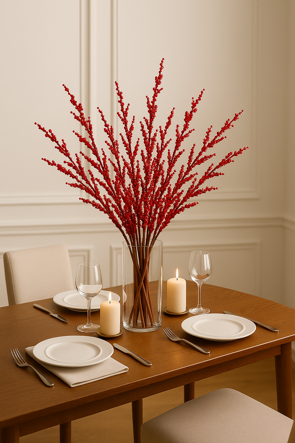 Larksilk – wholesale Artificial flowers – 3pc Artificial 35" Berry Spray Bundle X64