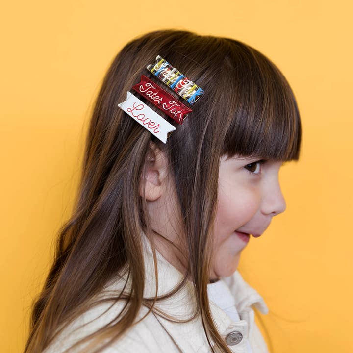 Eugenia - Wholesale Hair Clip - Kids - Tater Tot Hair Clip - cute fun hair clips Food accessories