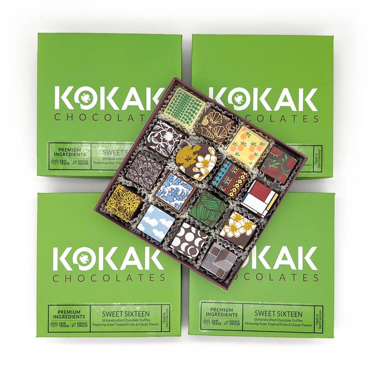 Coleção Sweet Sixteen Truffle por atacado de Kokak Chocolates