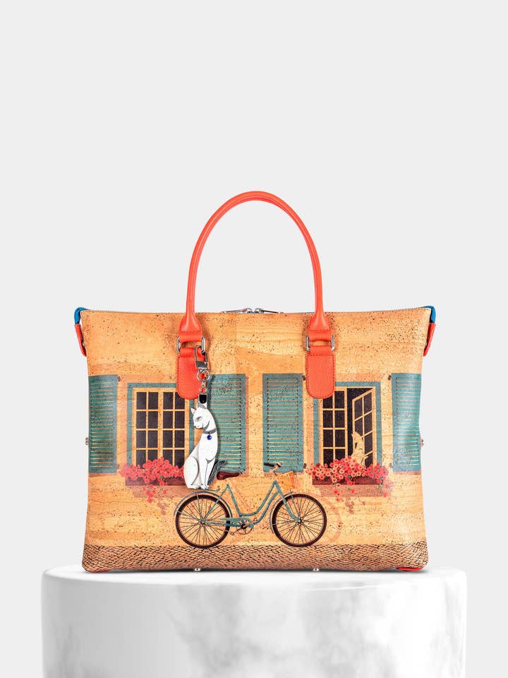 Bolso de mano de corcho con ventana para gatos 3en1 para venta al por mayor de StudioCork