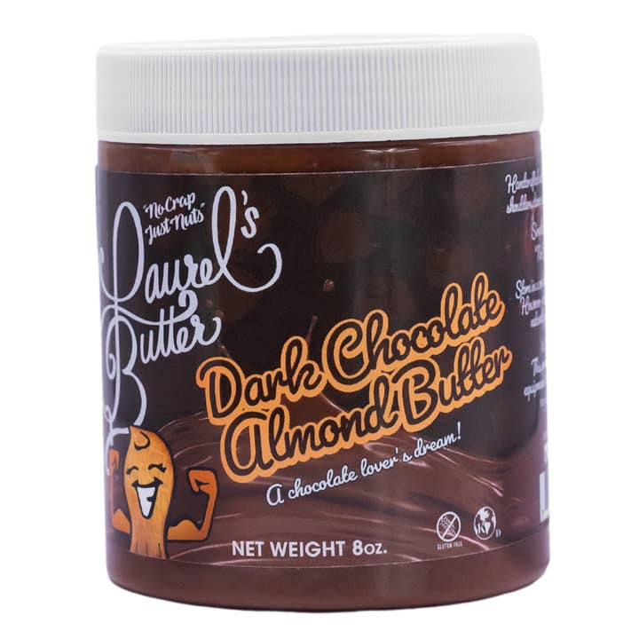 Laurel's Butter - Vente Beurres de noix - Beurre d'amande au chocolat noir, sans sucre ajouté, Nutella 8 oz