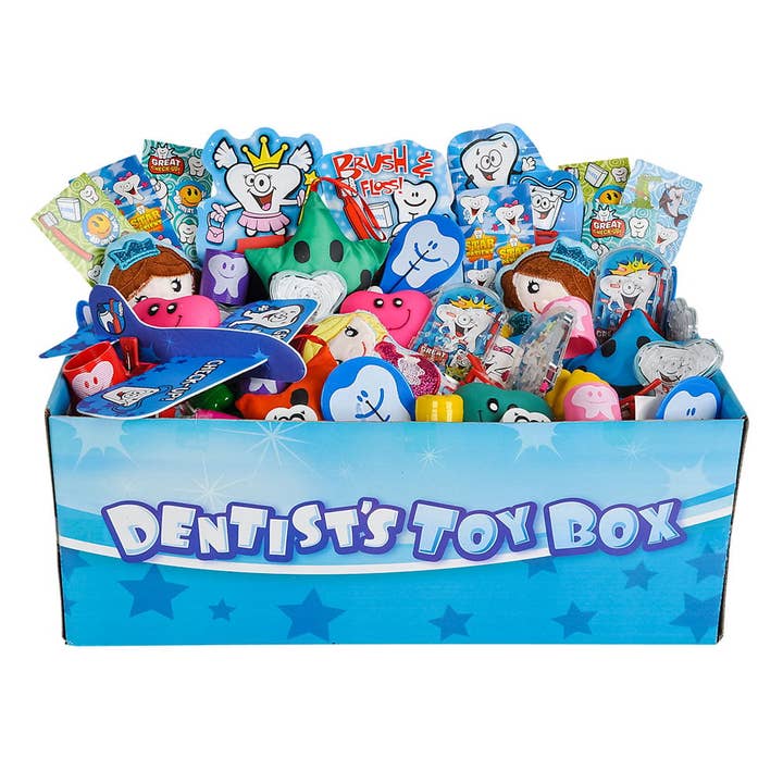 100 PC DENTAL TREASURE CHEST ASSORTMENT LLB kids toys for wholesale by La Luna Bella - Toys