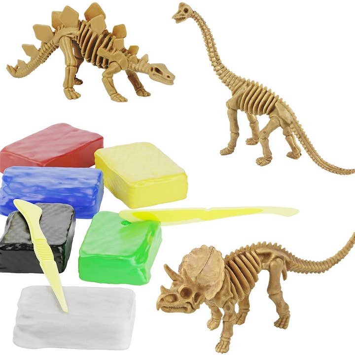 Dan&Darci – Großhandel Bastelset – Kinder – Dino Clay Modelle mit Modelliermasse