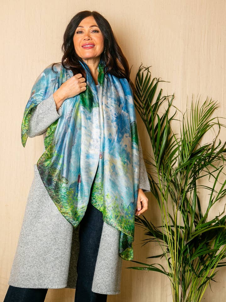 Forårsdags stor silkeskærf for engroshandel hos Tilley & Grace