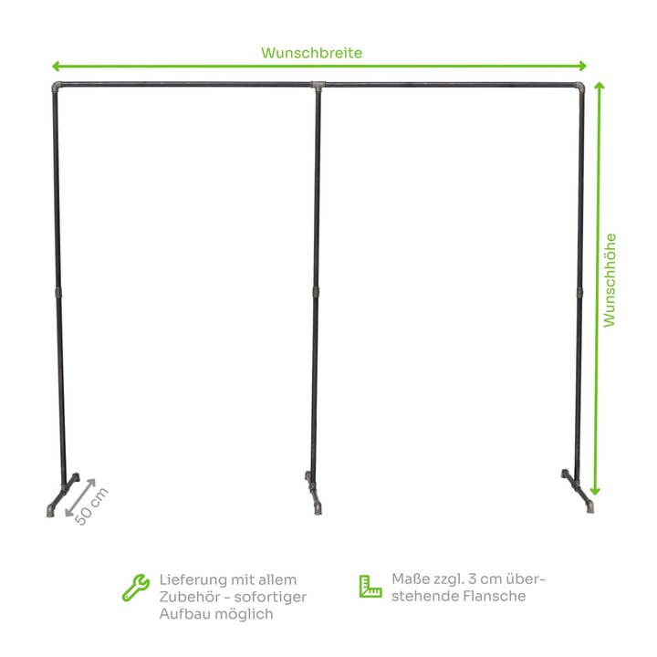 various - Design aus Stahlrohr - Wholesale Coat Rack - Industrial clothes rack · Loft Eight1