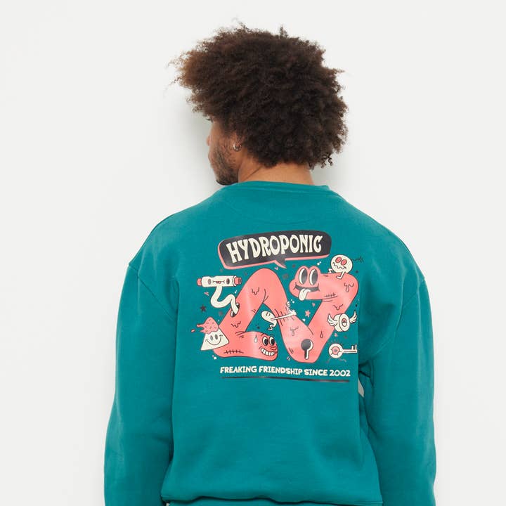 Hydroponic - Wholesale Graphic Sweatshirt - Men's - FREAKING Teal Green 24542-02 Hoodie2