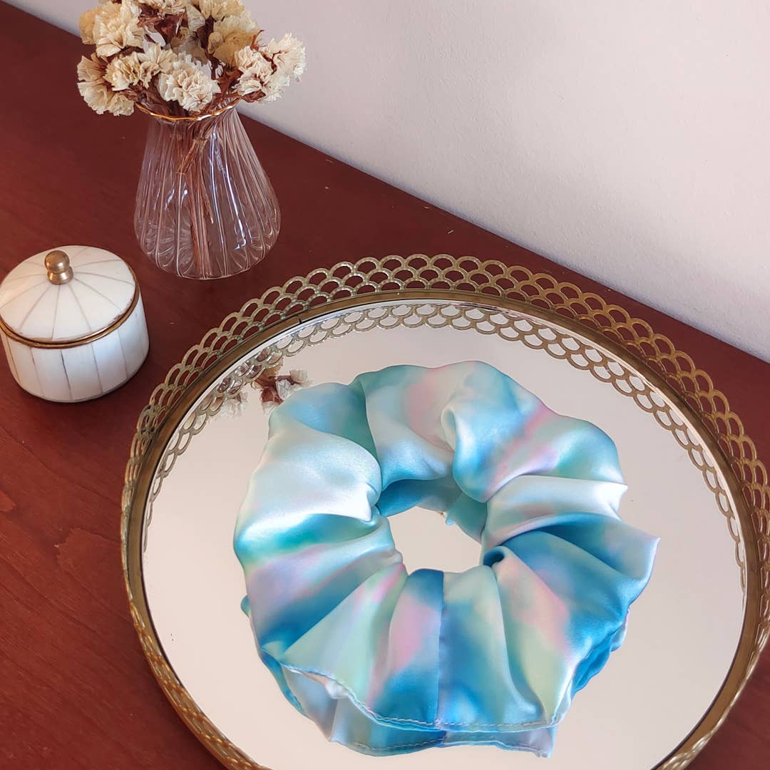 Laure Derrey - Venta al por mayor Coletero - Mujer - AGUA chouchou de poliéster tie & dye púrpura y azul3