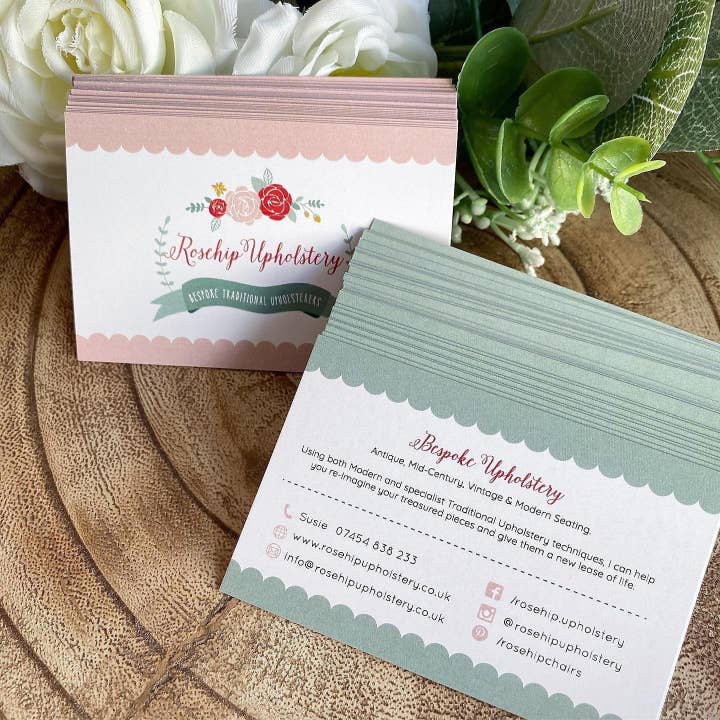 Custom Business Branding and Appointment Cards for wholesale by SR Creative Studio