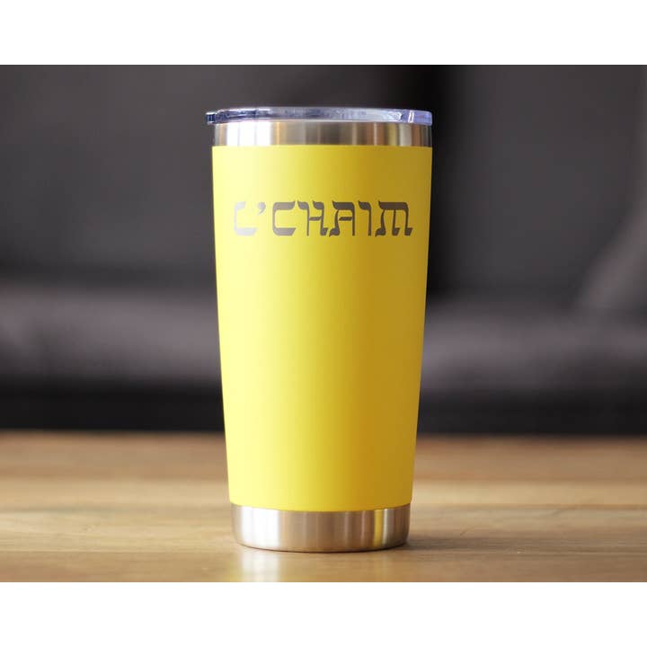 bevvee – wholesale Isolerade dryckesvaror – Cheers Hebrew L'Chaim Isolerad Resetumbler Judiska gåvor4