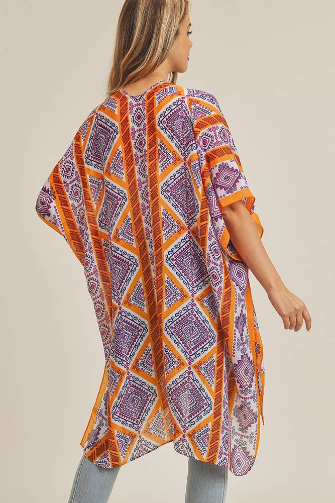 Hana - Wholesale Kimono - Women's - Tribal Pattern Summer Kimono Cover Up12