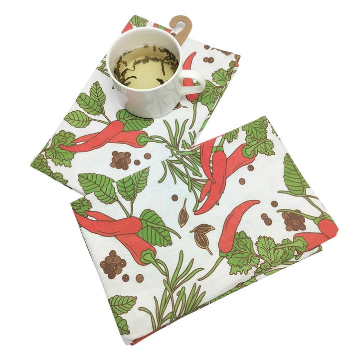 Sparkle Being - Wholesale Tea towel - Chili Pepper Kitchen Tea Towels – Set of 2 | Cotton Dish Towels, Fun & Colorful Cooking Accessories6