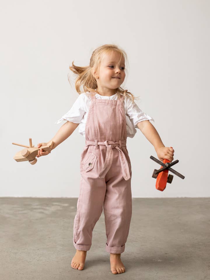 Wooden Toy Helicopter (Red) for wholesale by Liswood