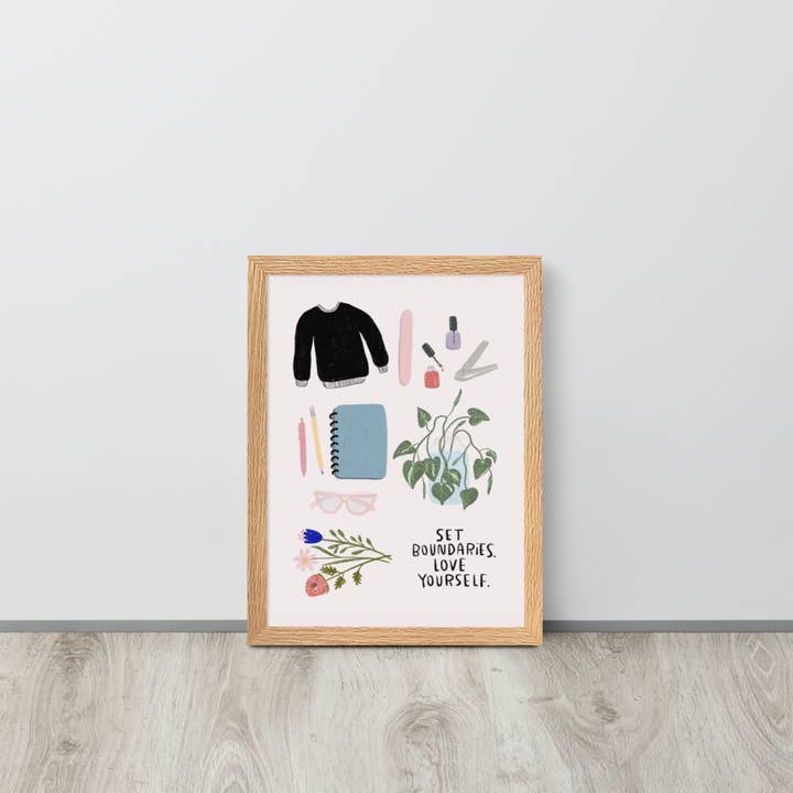 Stampa artistica Set Boundaries, Love Yourself per la vendita all'ingrosso da parte di The Crybaby Club