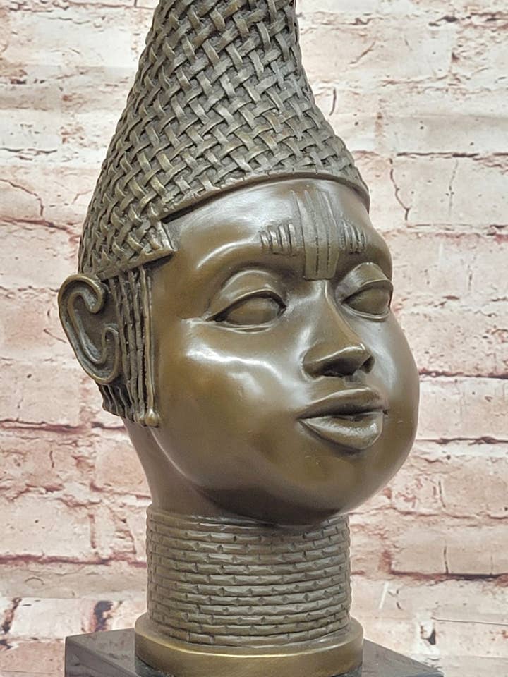 Female Busts Bronze Statues Black Woman Sculpture Home Decor by Zhang for wholesale by Bronzhaus