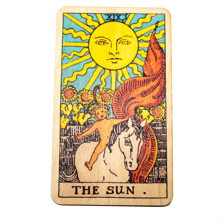 Tarot - 19- THE SUN Wooden Magnet for wholesale by Most Amazing