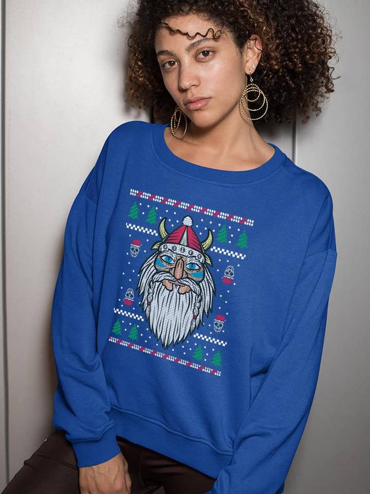 Viking Santa Sweatshirt for wholesale by SmartPrintsInk