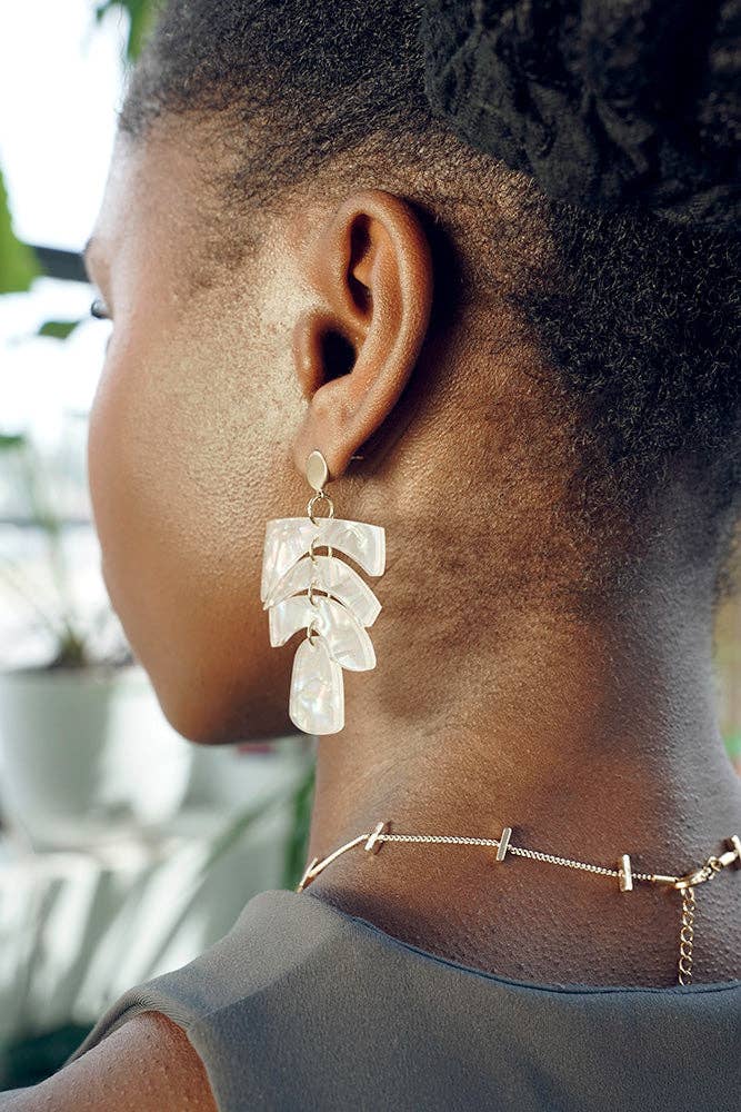 Paulina Otero – Brincos de argola por atacado – Brincos de equilíbrio em iridescente branco4