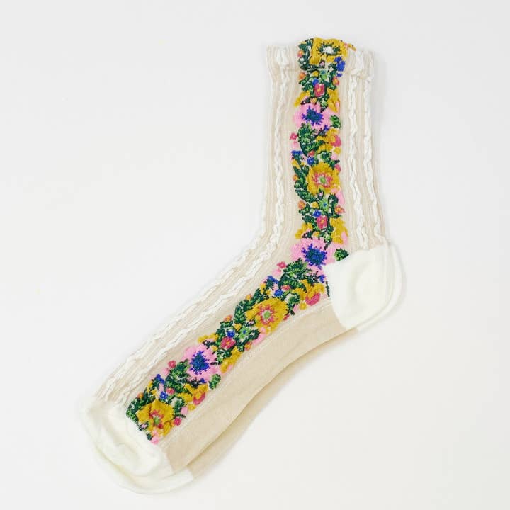Ellison+Young - Wholesale Socks - Women's - Noble Floral Beauty Socks4