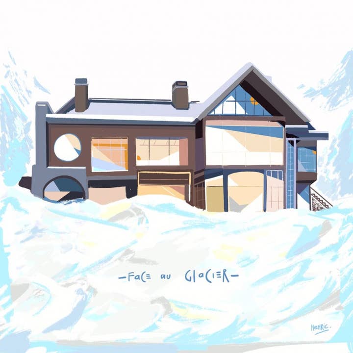 Impressão de Belas Artes - “De frente para o glaciar” - Jean-Philippe Henric por atacado de Atelier Contemporain