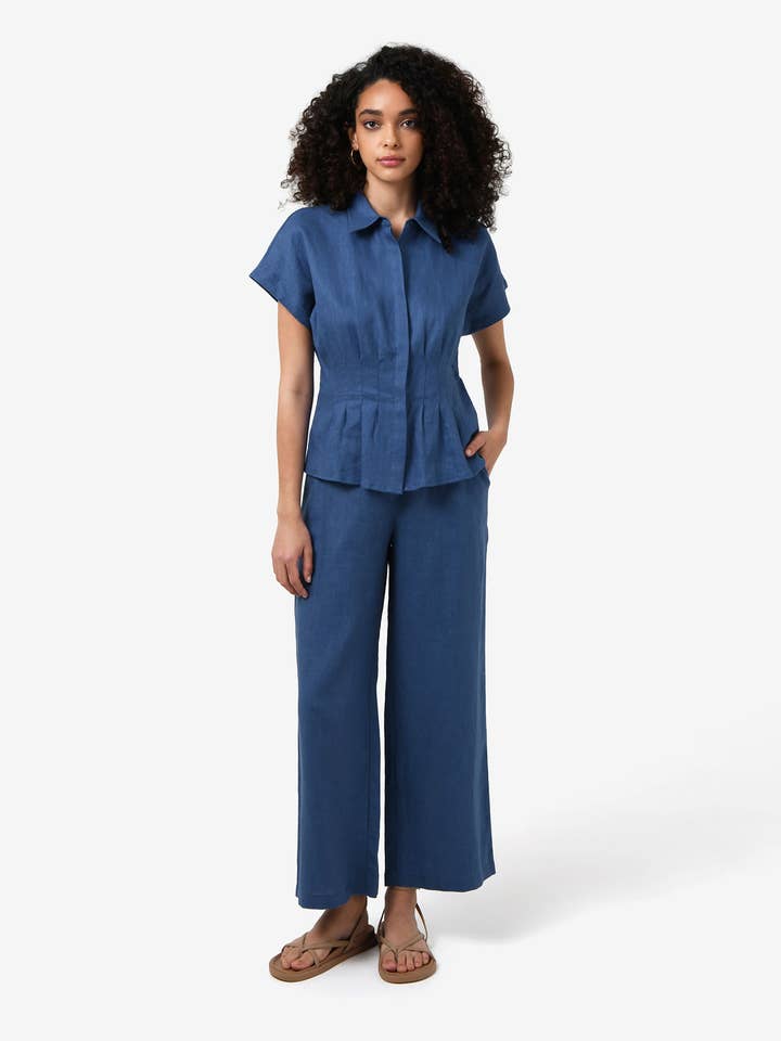 Forcast Women's Ami Wide Leg Linen Pants for wholesale by Forcast