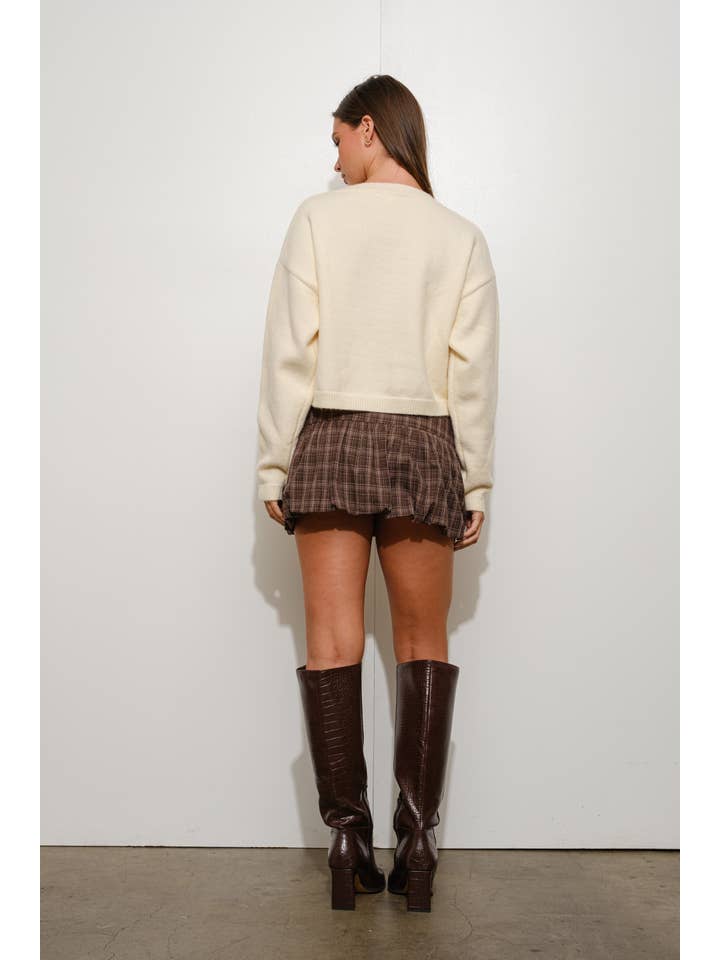 Cream COWBOY SWEATER for wholesale on Faire