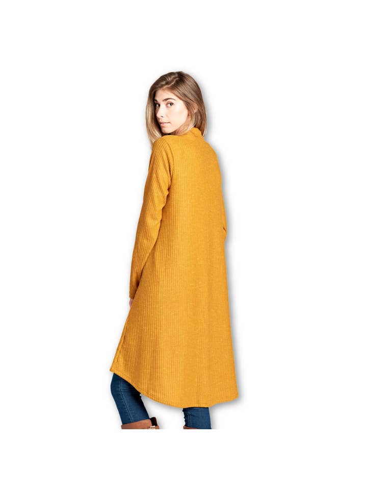 LKLUV - Venta al por mayor Cárdigan - Mujer - Fabricado en Estados Unidos. Chaqueta de punto frontal abierto de manga larga con canalé.