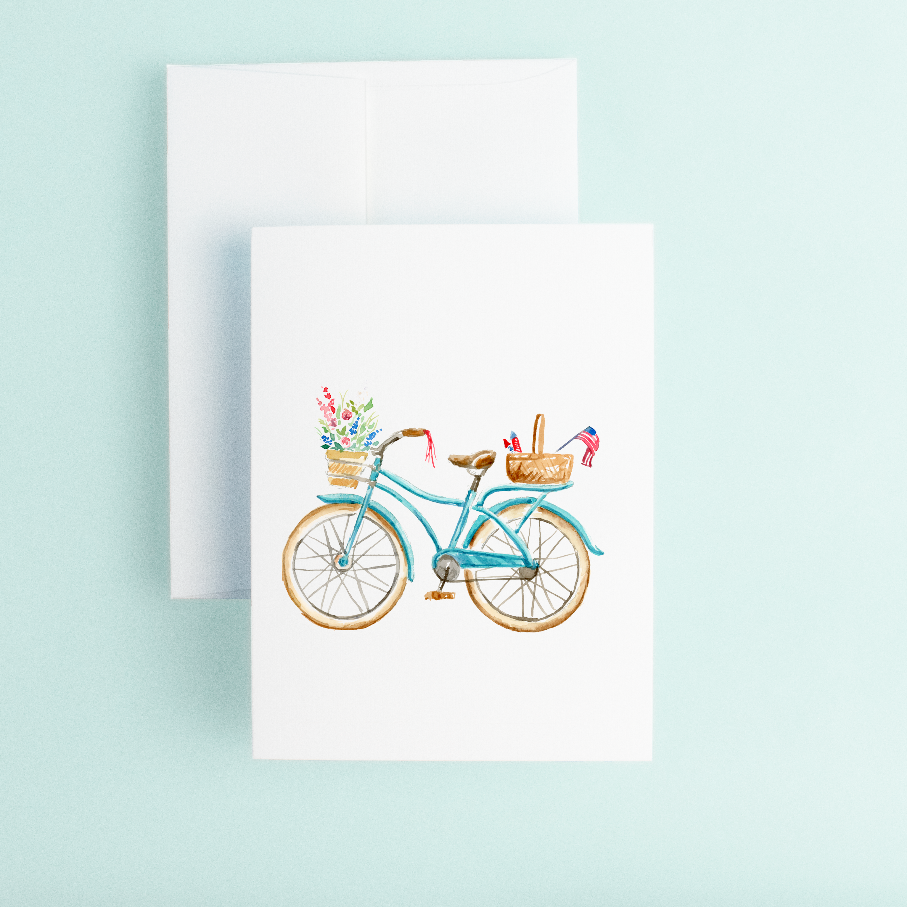 Taylor Paladino - Wholesale Everyday Greeting Card - Patriotic Bicycle1