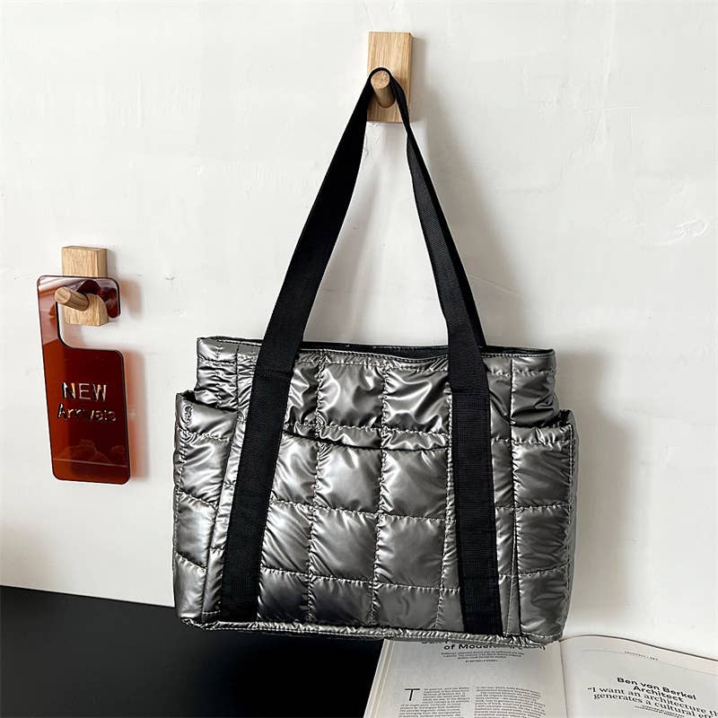 wandf - Vendita all'ingrosso Borsa tote - Donna - Borsa da viaggio trapuntata per donne Borsa a tracolla imbottita per palestra5