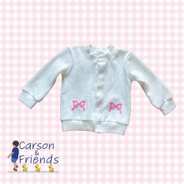 Cardigã com Laço Bordado Carson e Amigos por atacado de Carson & Friends