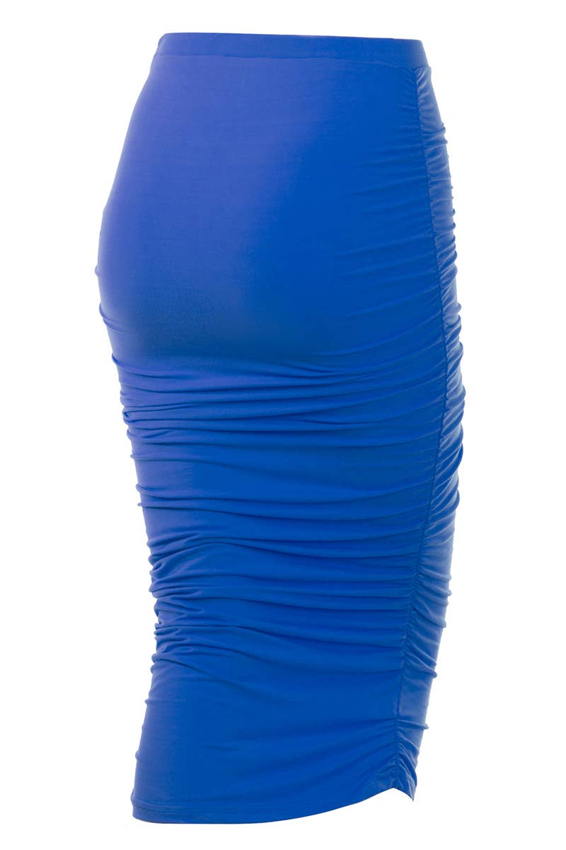 NINEXIS - Wholesale Skirt - Women's - CWBMS070_Slim Fit Ruched Long Pencil Skirt54