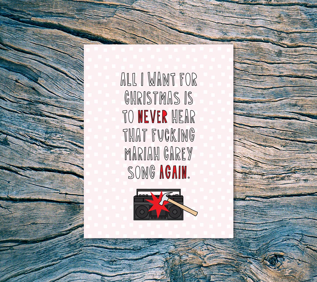 Near Modern Disaster - Wholesale Christmas Card - 608 - That Fucking Mariah Carey Song - A2 card1
