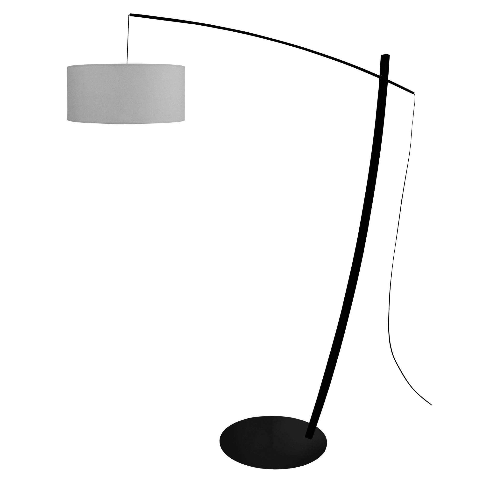 Tosel Shop - Wholesale Floor Lamp - CAVALAIRE - Black And Grey Arched Metal Floor Lamp0
