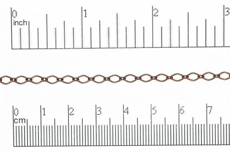 Continental Beads - Wholesale Craft Supplies - 4mm x 3mm Oval Link Cable Chain Sold by The Foot - CH 8291